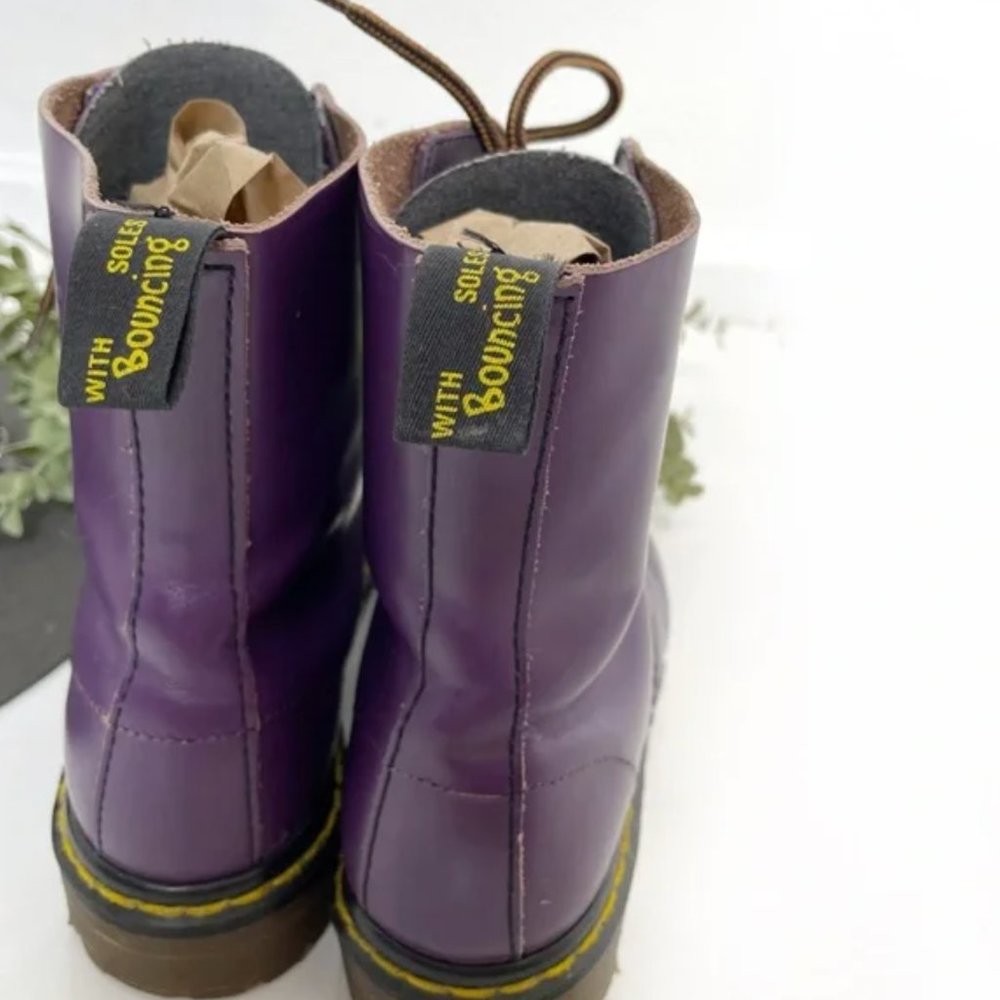 * Rare Color * Purple 1460 Bex Squared-Toe Dr. Martens 8-eye Boots - Picture 6 of 7